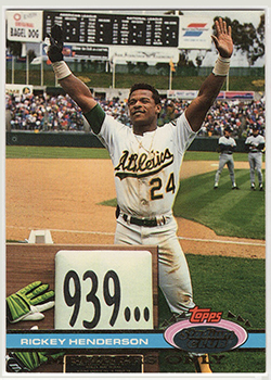 Stadium Club Members Only Rickey Is Top Thief in History (*)      