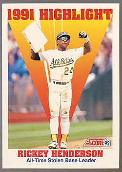 1991 Highlight Rickey Sets All Time Stolen Base Mark       