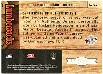 Limited Lumberjacks Game-Used      