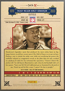 Hall of Fame 75th Year Anniversary Base Red Frame      